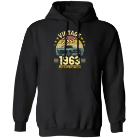 1963 Best Gift, 1963 Limited Edition, April 1963 Birthday Gift, Retro 1963 Pullover Hoodie