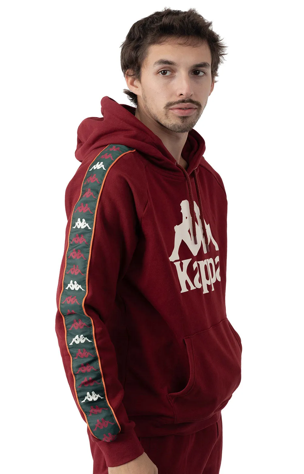 222 Banda Authentic Hurtado 3 Pullover Hoodie - Red/Dark Pink