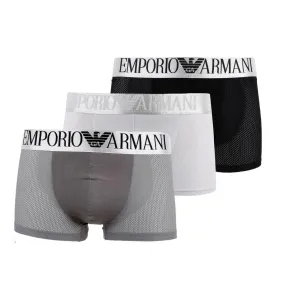 3 IN 1 Pack Black White and Grey Net Boxers