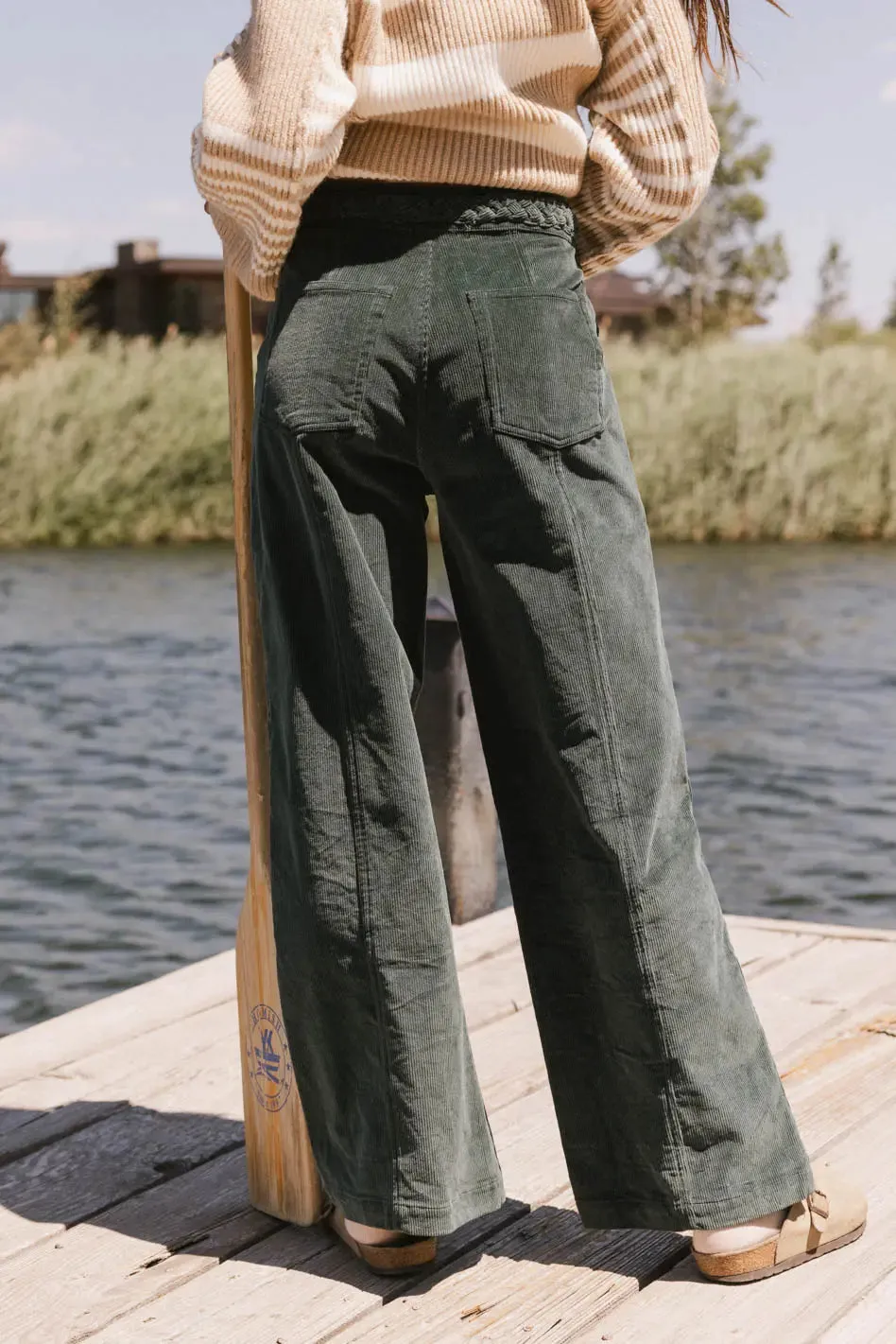 Ariella Corduroy Pants in Teal