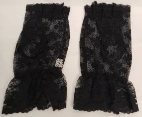 Arnetta Jr -- Girl's Lace Fingerless Gloves -- Black