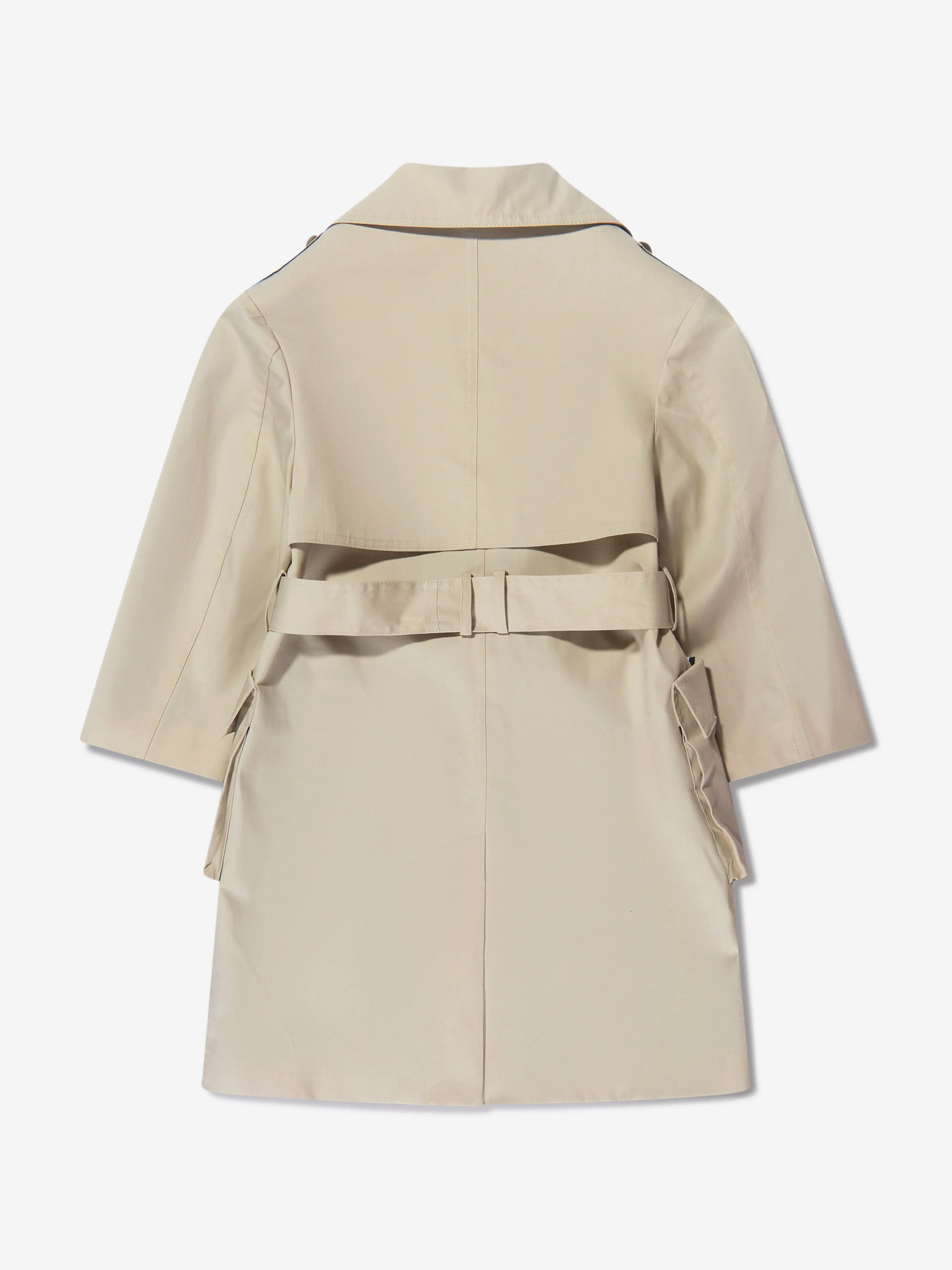 Balmain Girls Parka Coat in Beige