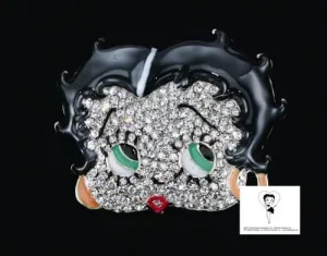 Betty Boop Rinestone Face Pin