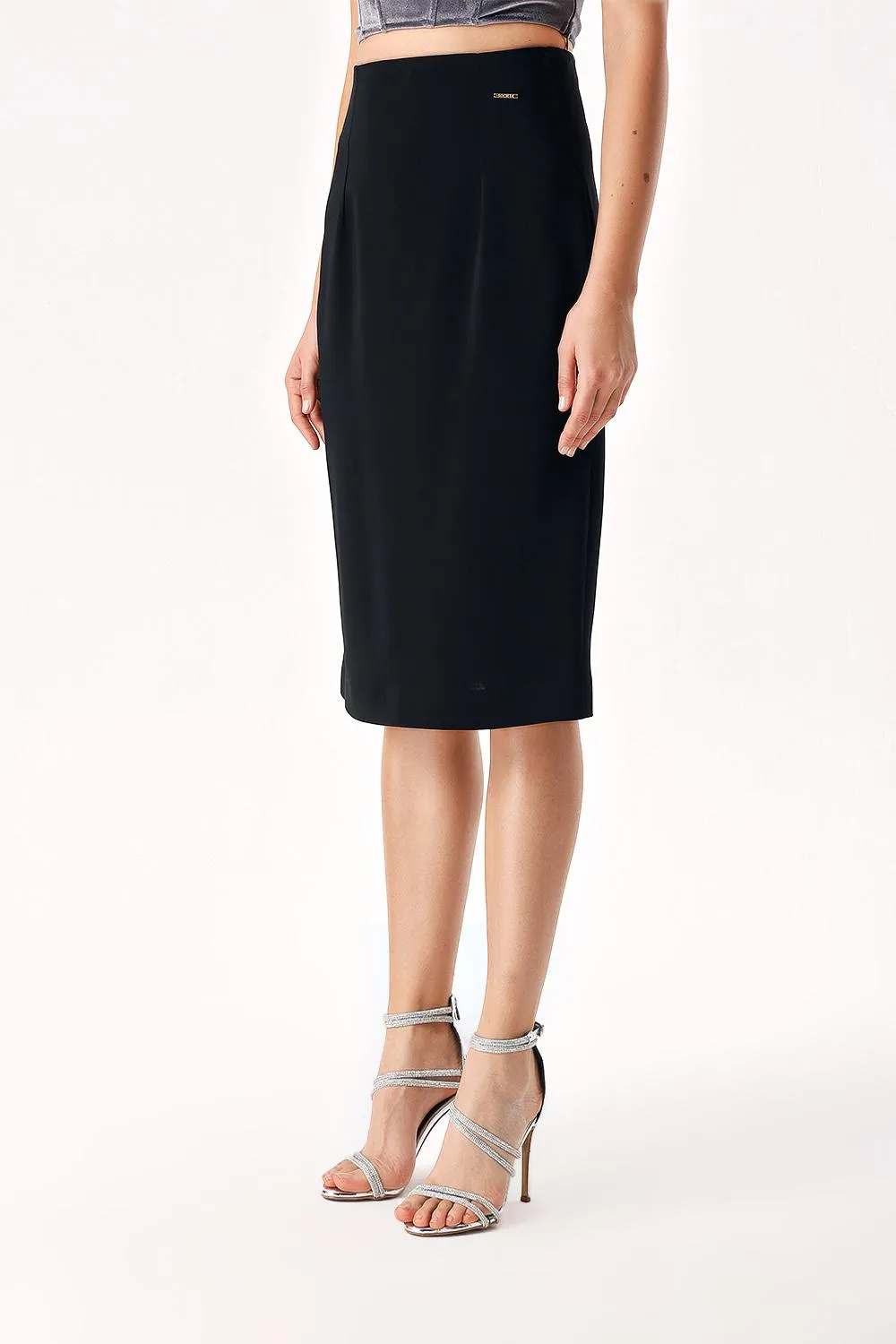 Black High waist pencil skirt 81279