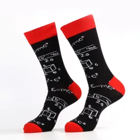 Black Math Equation Socks