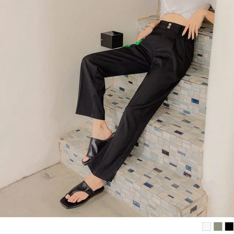 CASUAL MEDIUM WAIST STRAIGHT SUIT LONG PANTS