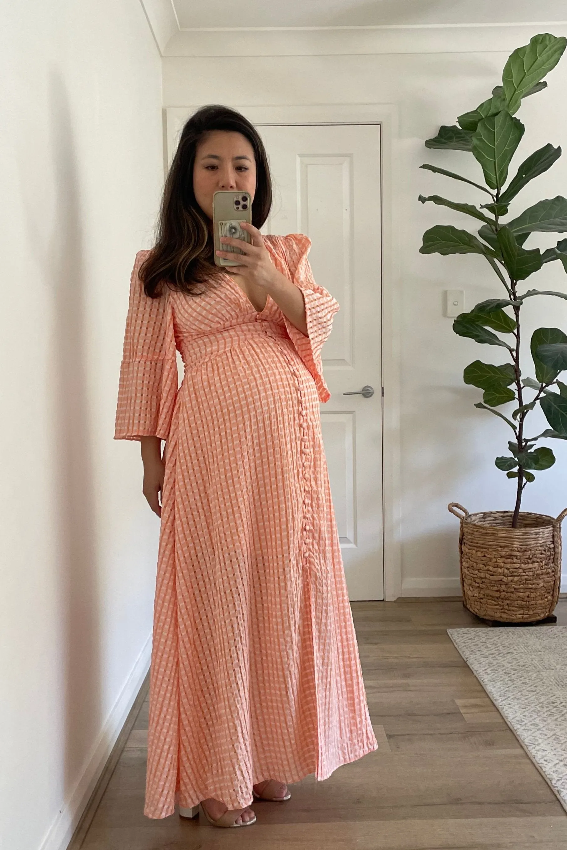 Chantel Peach Maxi Dress