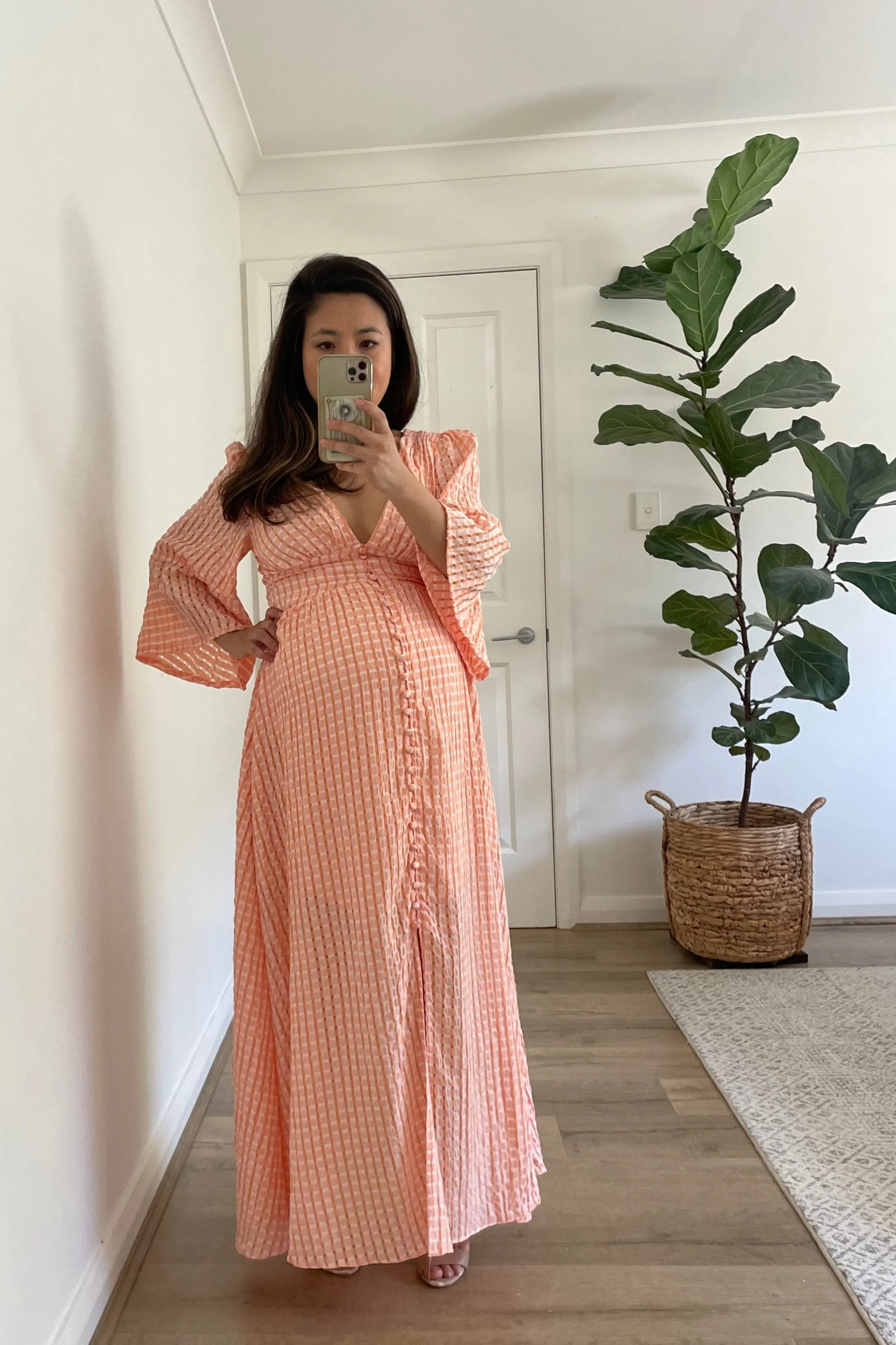 Chantel Peach Maxi Dress