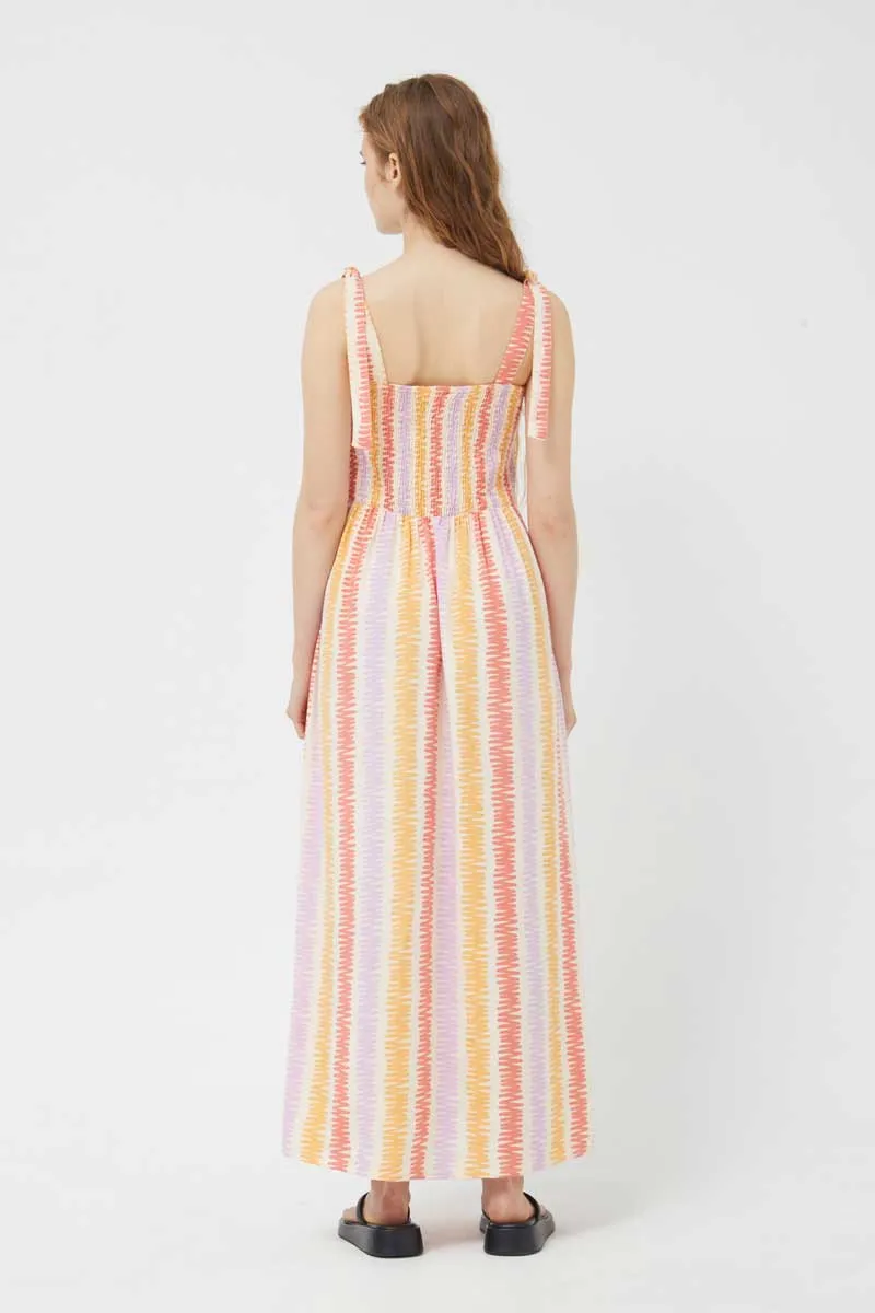 Compañia Fantastica - Scribble Stripe Maxi Dress