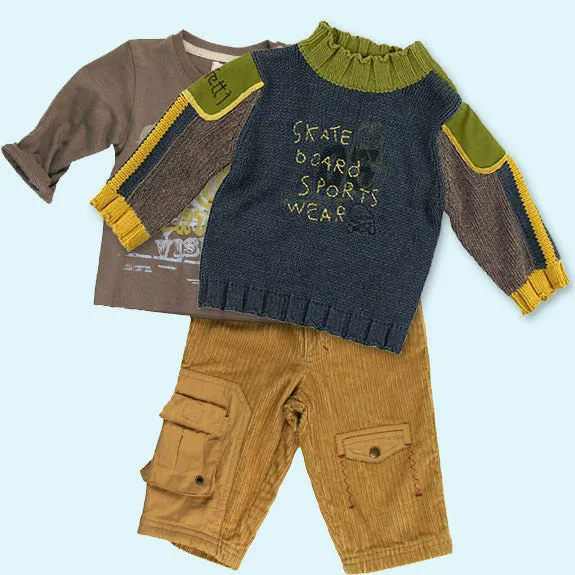 Confetti of France Fall/Winter Infant Boys 2Pc Pant Set