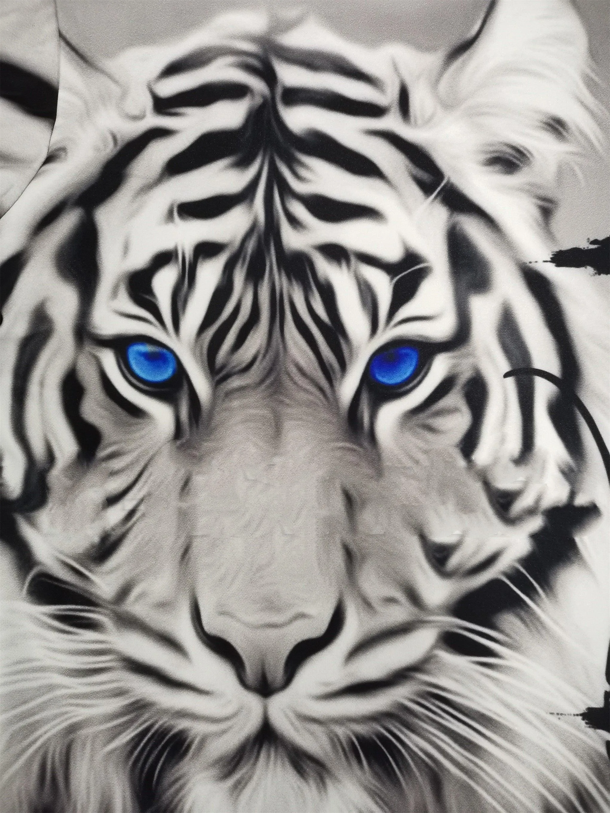 Cool White Tiger 3D All Over Print Hoodie Men Sweatshirt Zip Pullover Casual Jacket