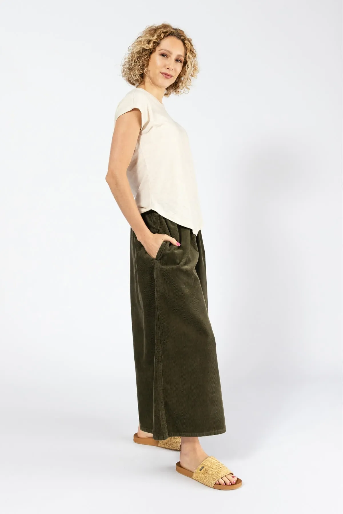 Corduroy Pants - Khaki