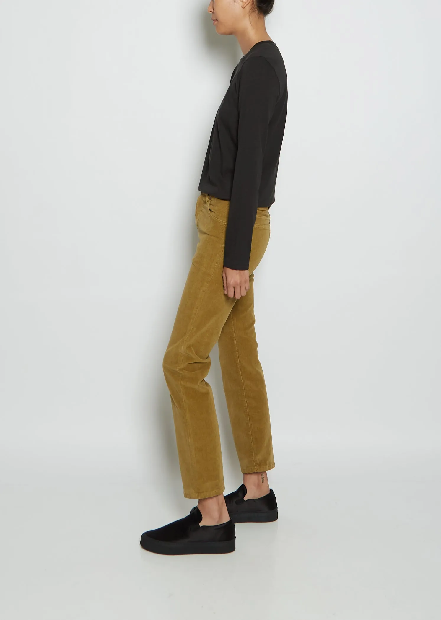 Cotton Corduroy 495 Jean — Olive