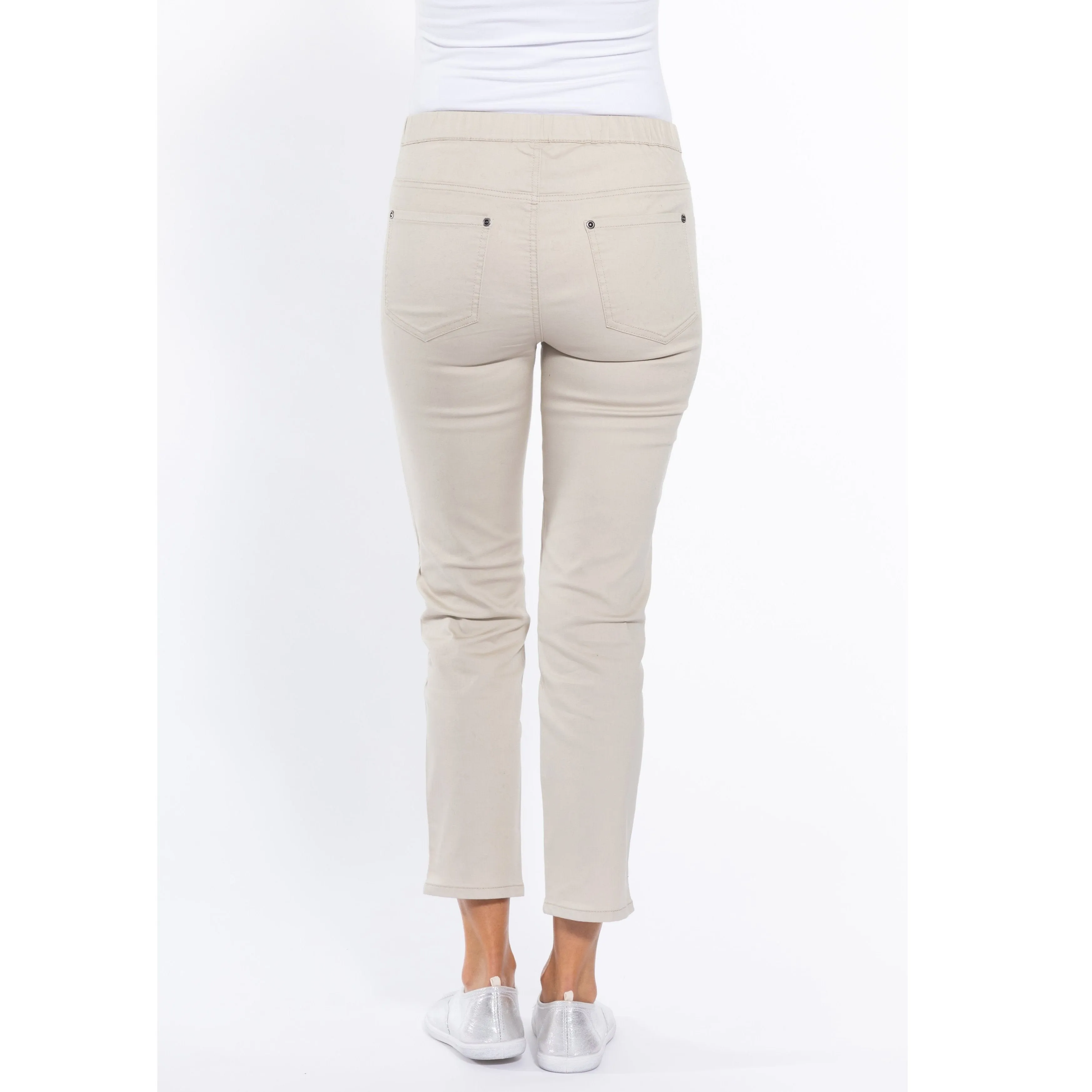 Cropped Jeans by Cafe Latte - Putty