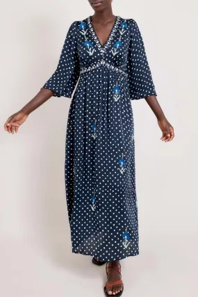 Daphne Navy Maxi Dress