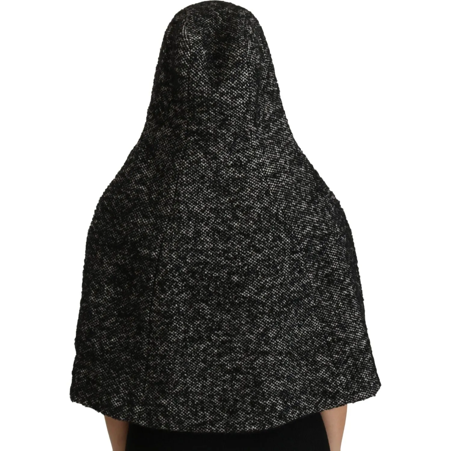 Dolce & Gabbana Elegant Gray Wool Hooded Scarf by Iconic Italian Label