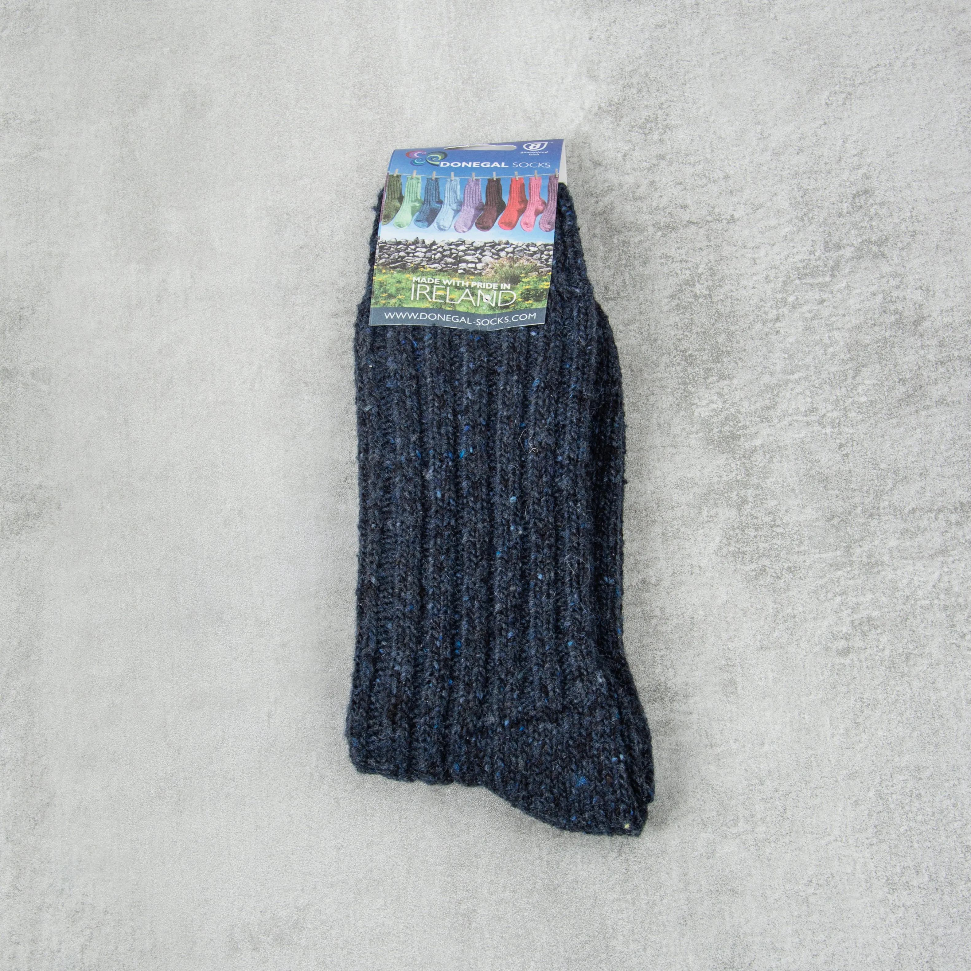 Donegal Socks in traditional Wool - 338 Navy