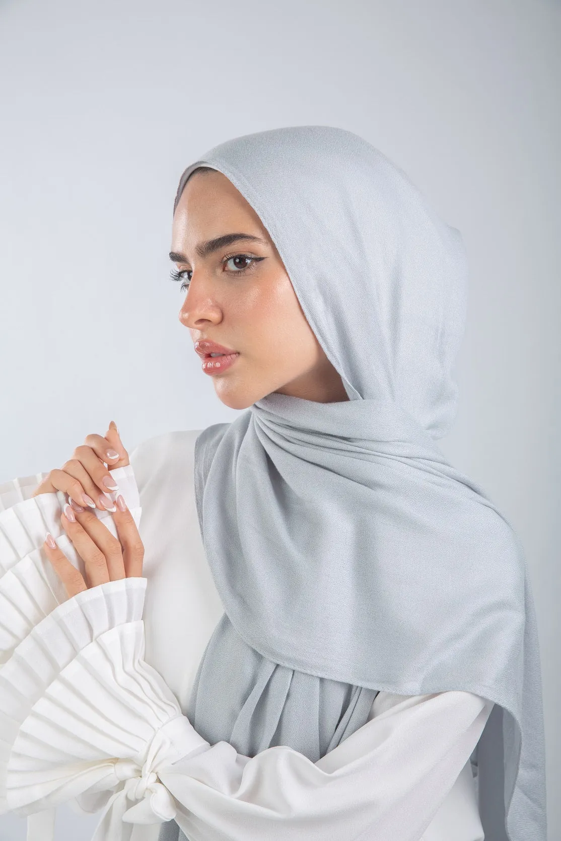 Elegance Modal Hijab -Light Grey