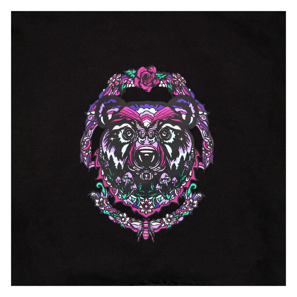 Ellie Paisley Bear Womens Crop Hoodie