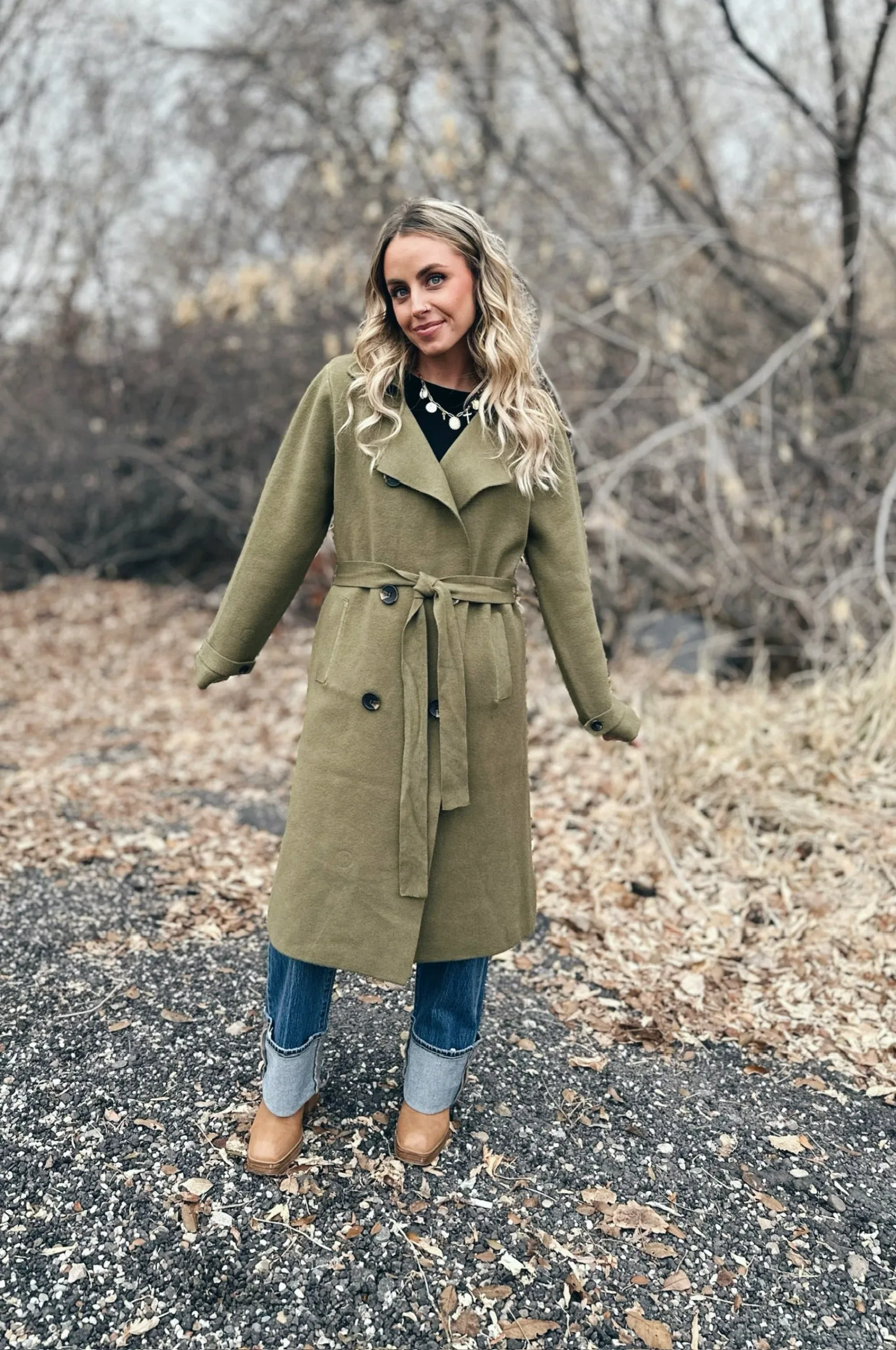 Emberwood Sweater Trench Coat