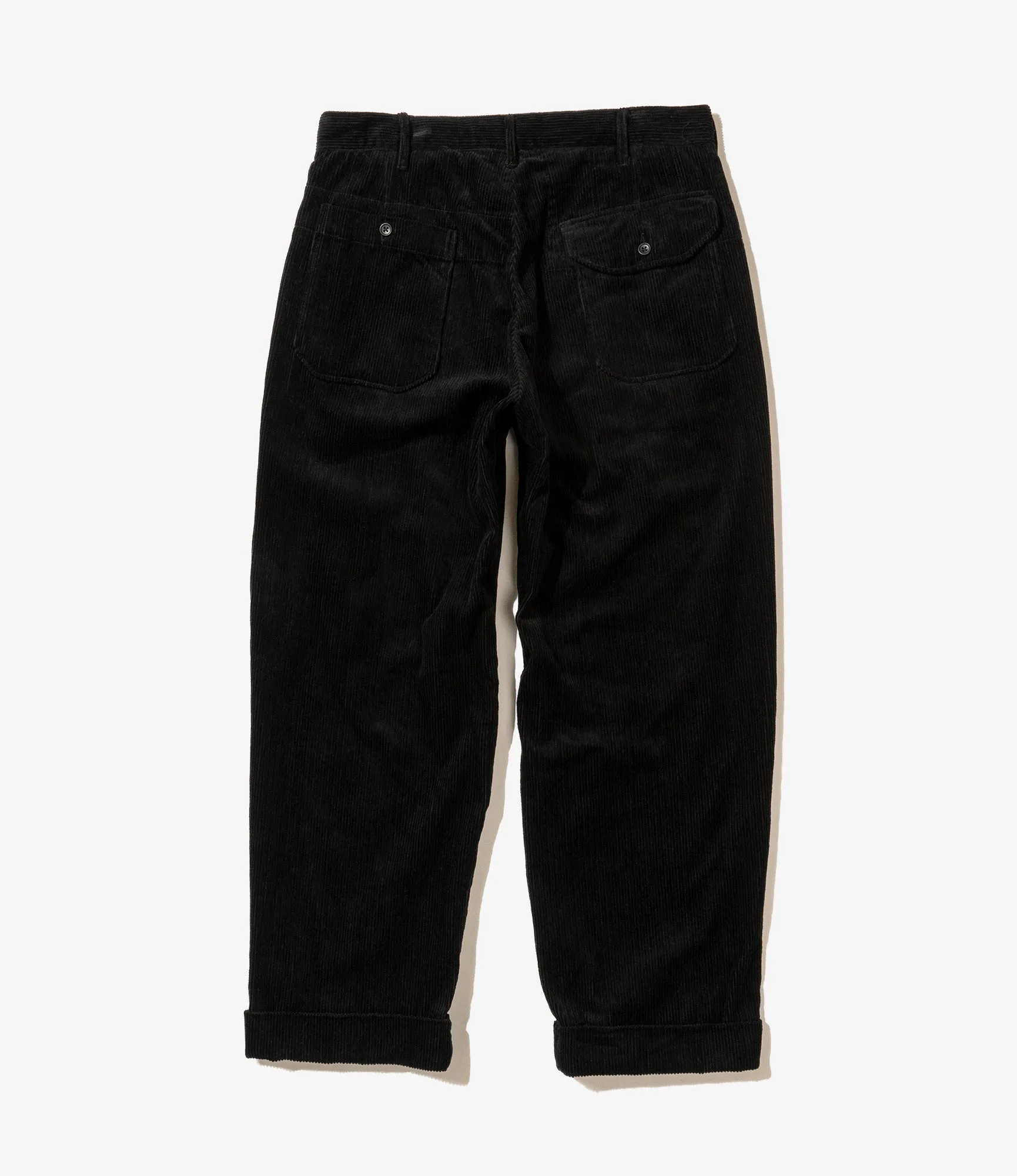 Engineered Garments Carlyle Pant - Black Cotton 8W Corduroy