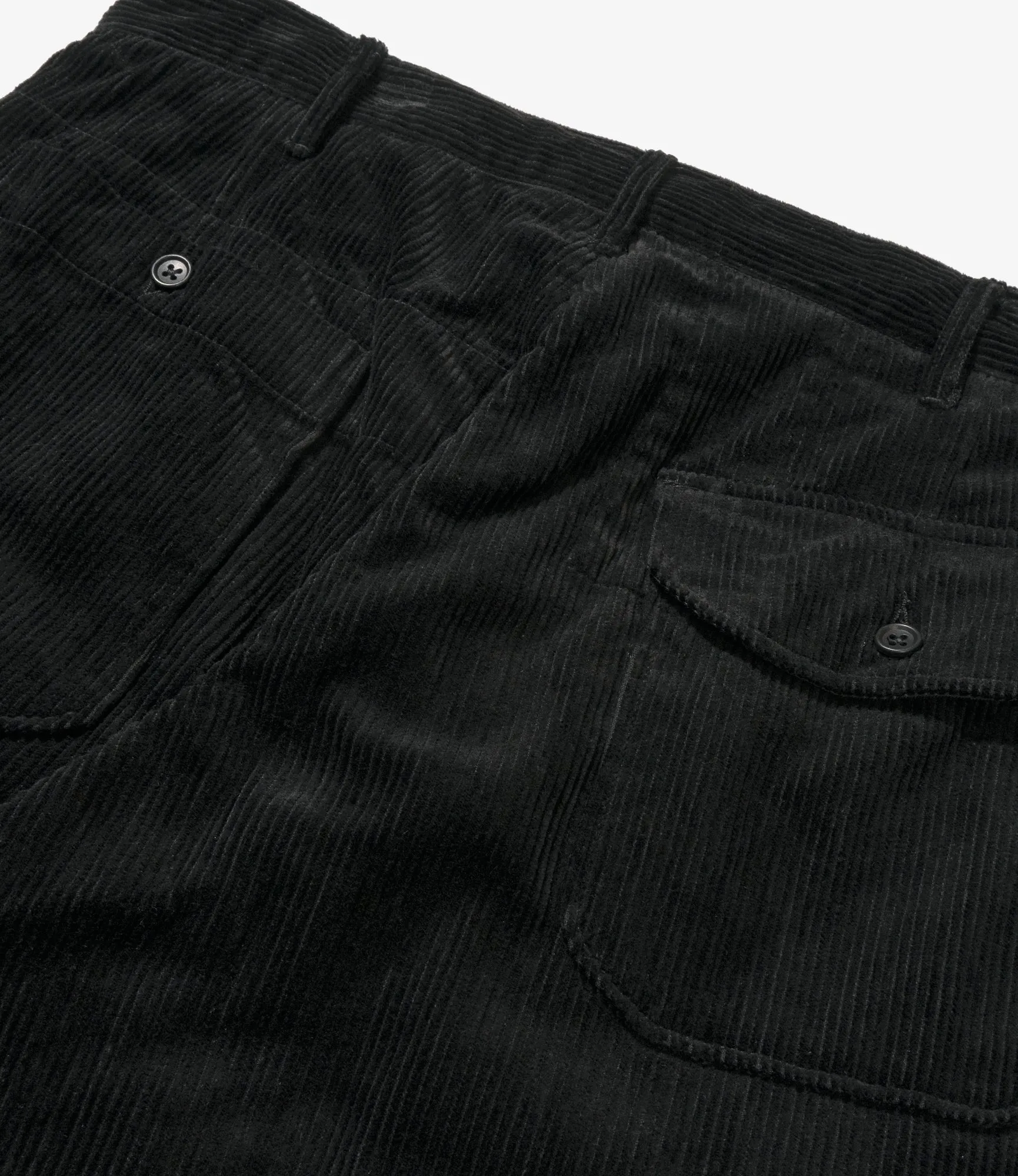 Engineered Garments Carlyle Pant - Black Cotton 8W Corduroy