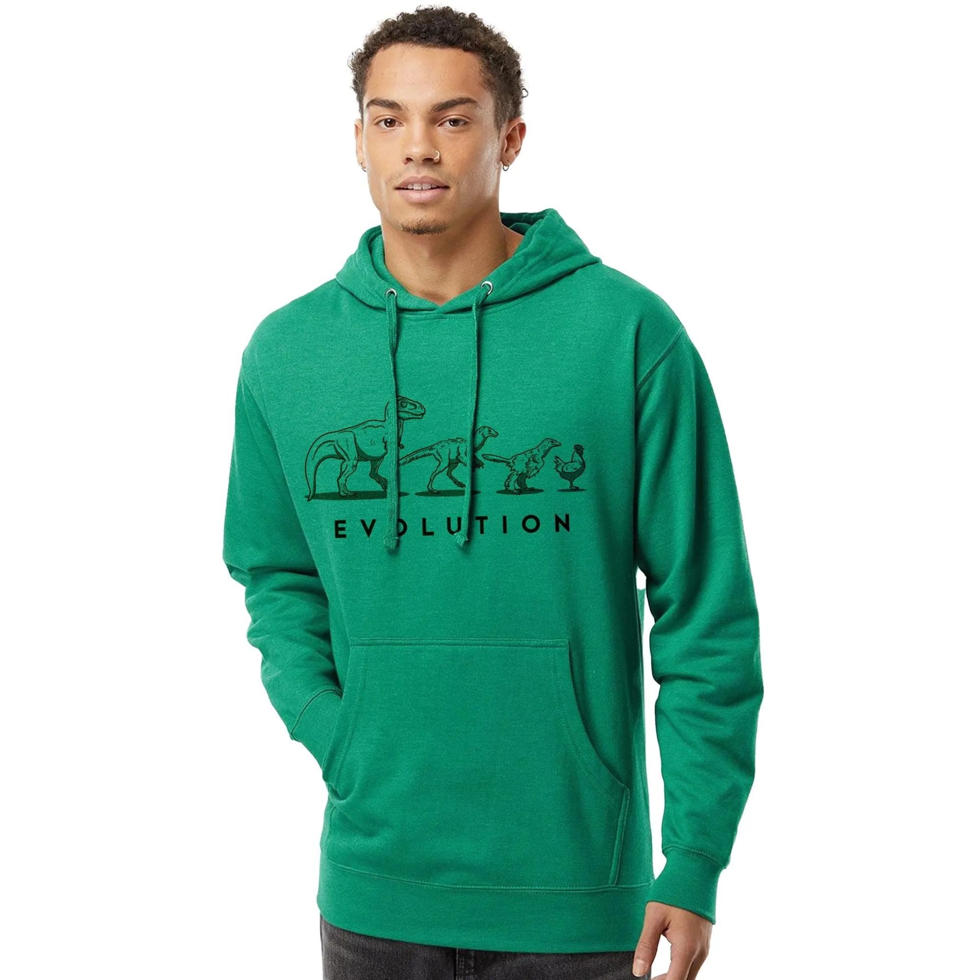 Evolution of the Dinosaur Midweight Pullover Hoodie