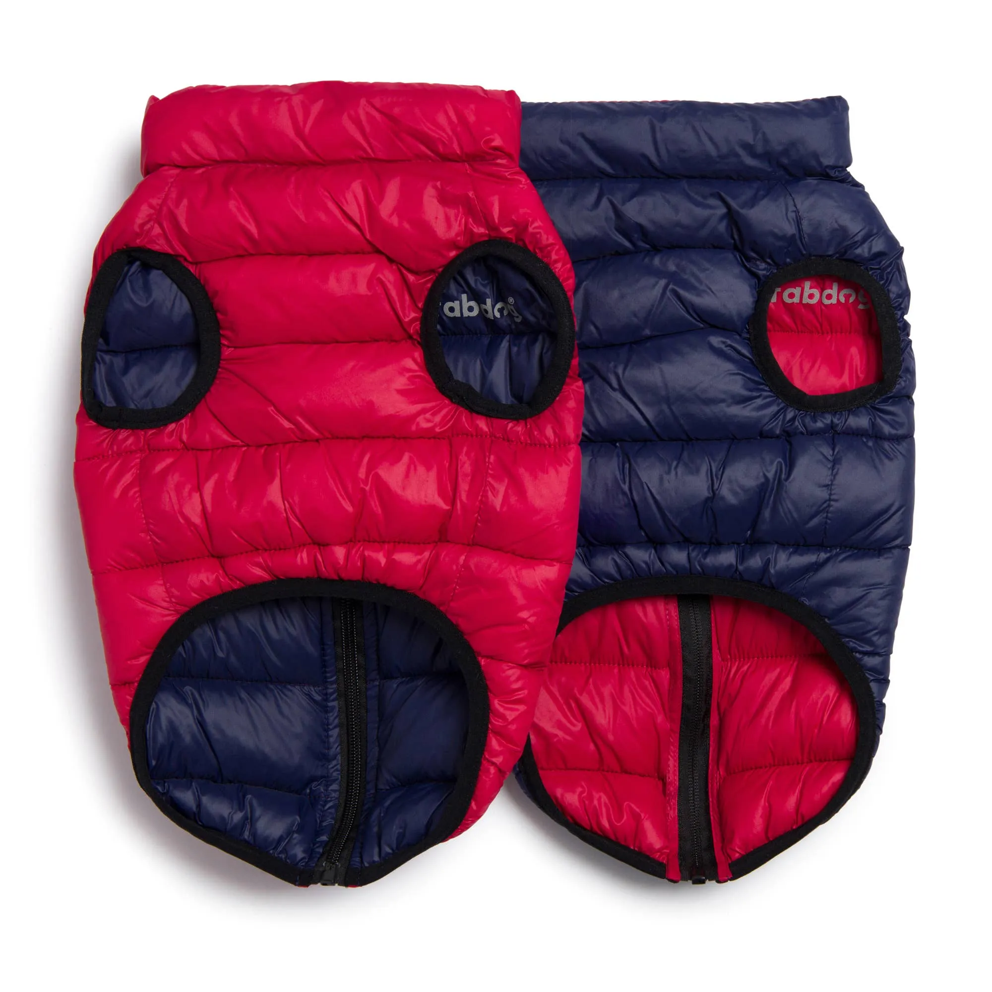 Fabdog | Pack N' Go Reversible Puffer Red/Navy