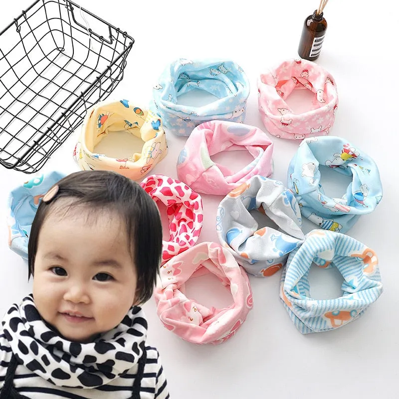 Fashion Autumn Winter Baby Boy Girl Warm Cotton Collar Neckerchief Children Scarves Kids O Ring Neck Scarf Gaiter Neck for Kids