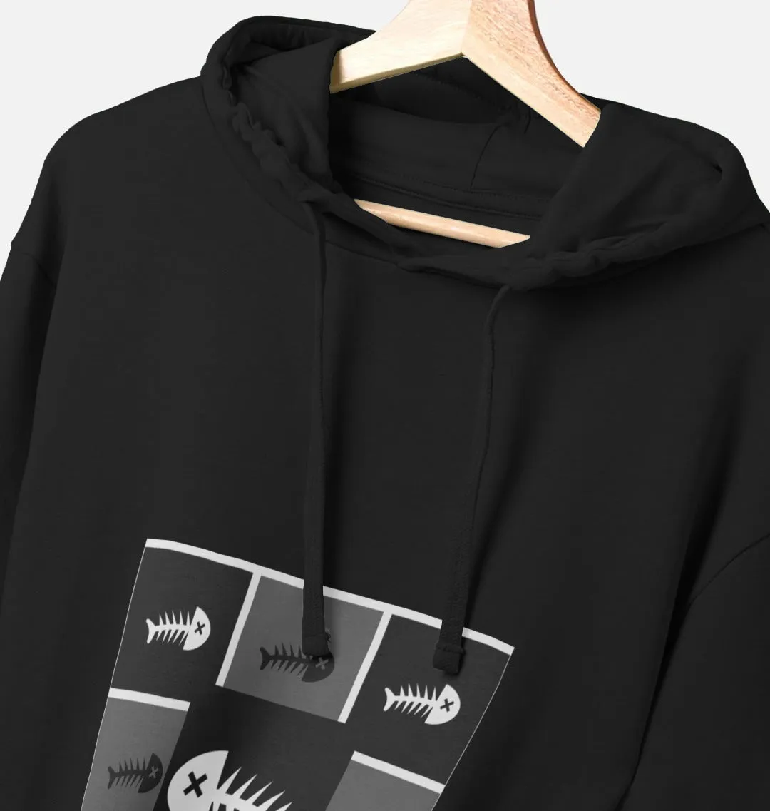 Fish Tiles Hoodie - Black