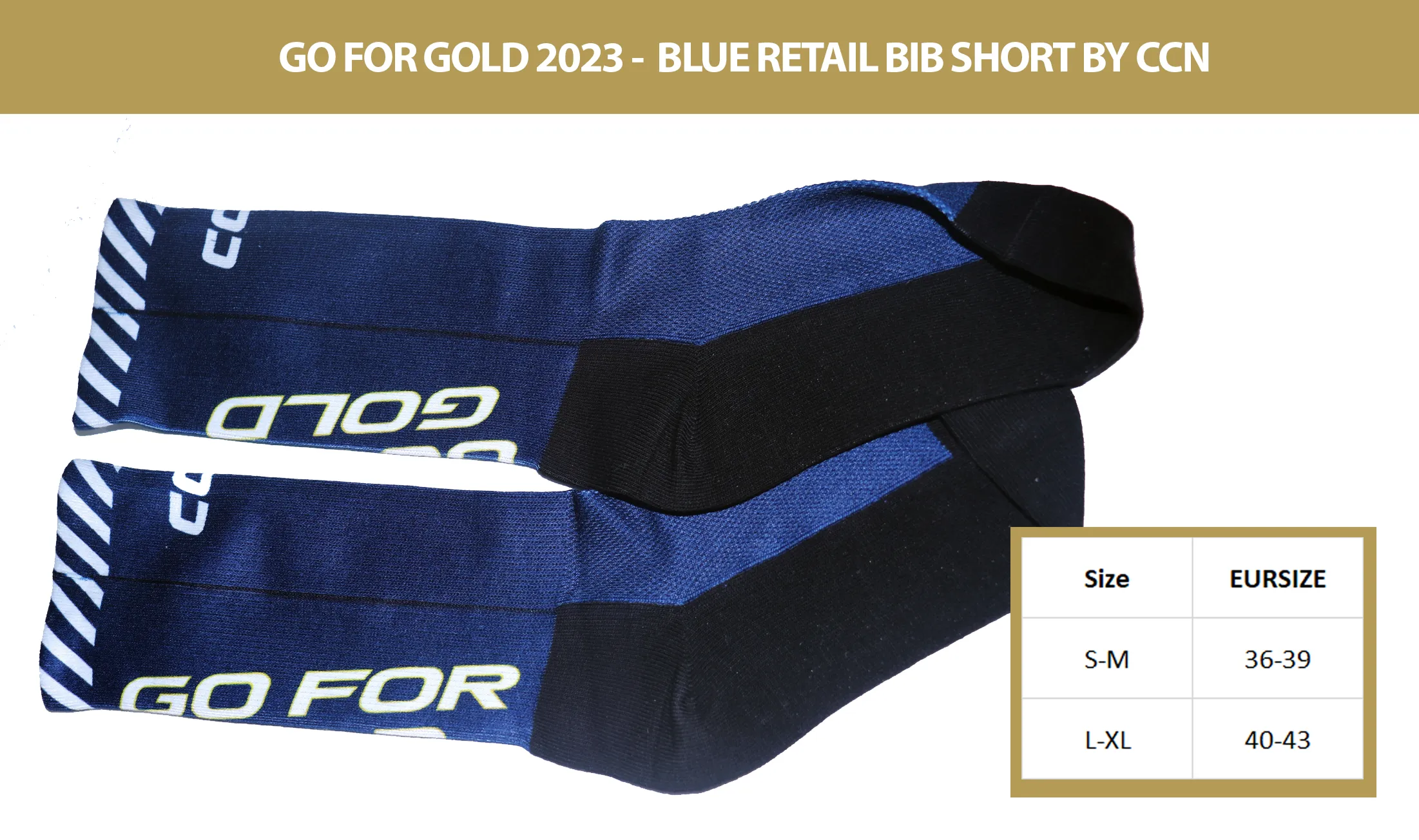 Go for Gold 2023 BLUE Socks by CCN