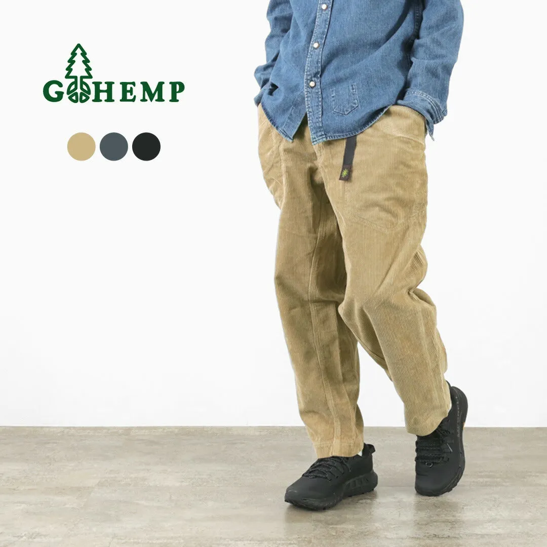 GOHEMP / Hemp Corduroy Traveler Easy Pants Wide Tapered