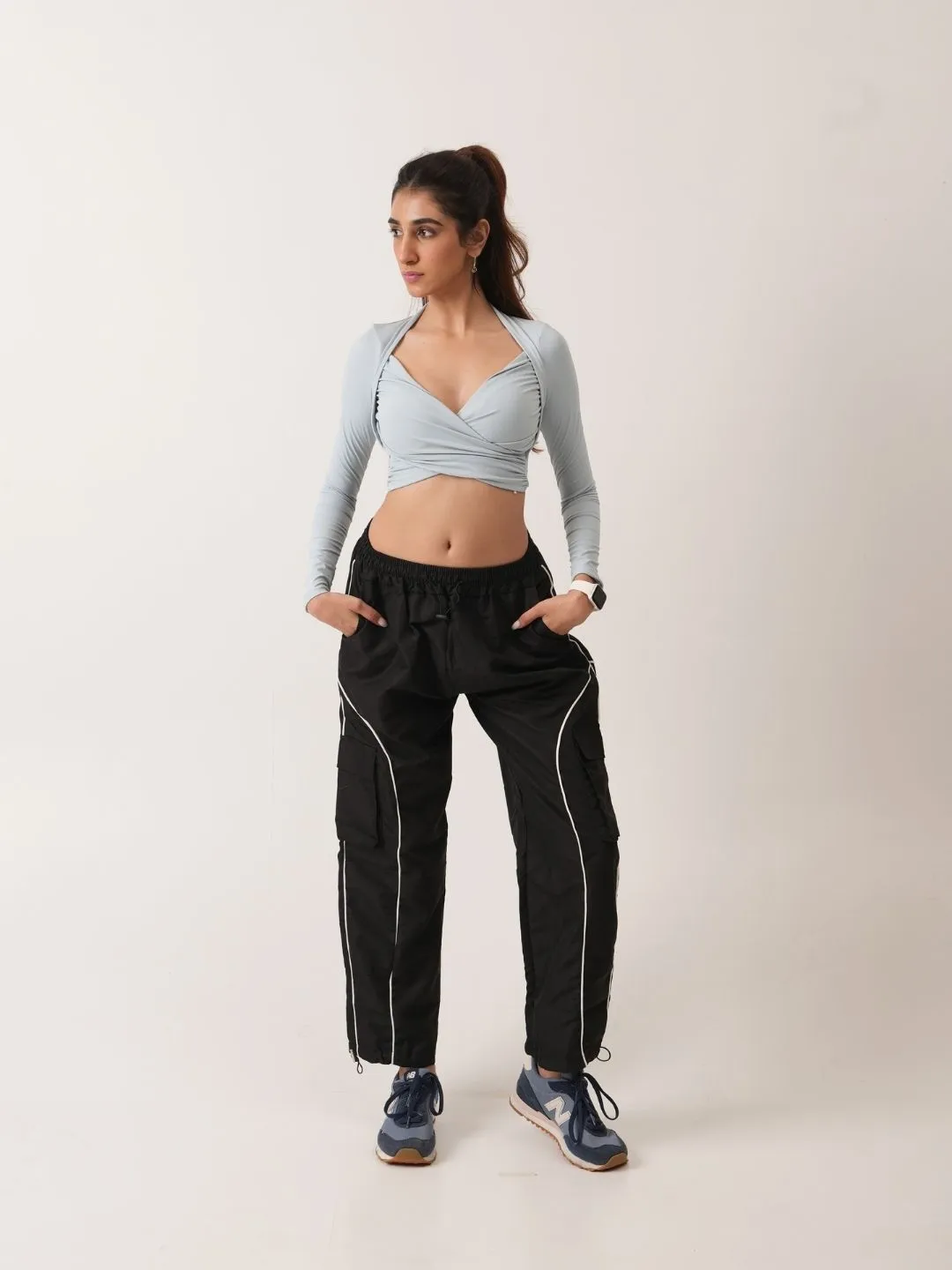 Grounded Track pants in Basic Black