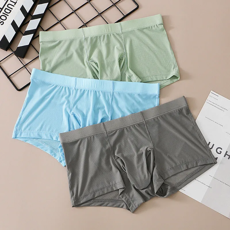 Ice Silk Sensual Separate Threaded Fabric Men’s Underwear