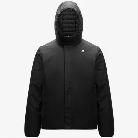 Jukes Thermo Light Double - Reversible Men Hooded Jacket in Black Pure