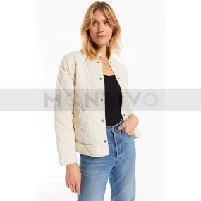 Kensie Cream Quilted Jacket