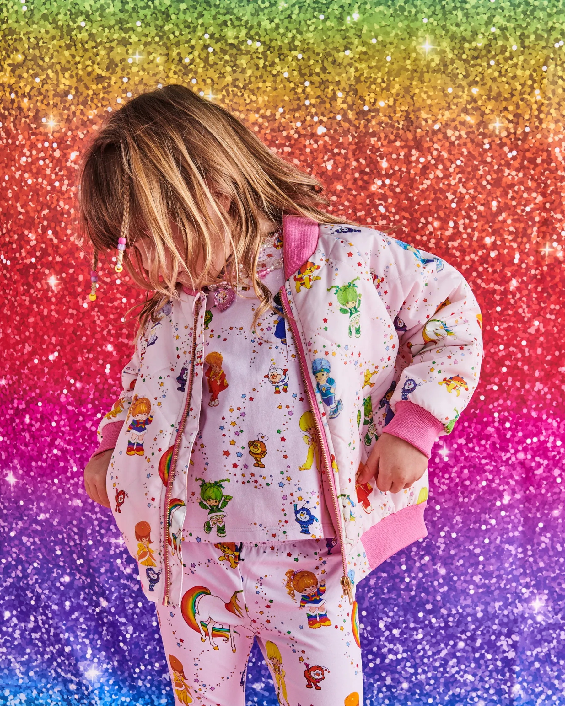 Kip & Co x Rainbow Brite Star Shower Bomber Jacket