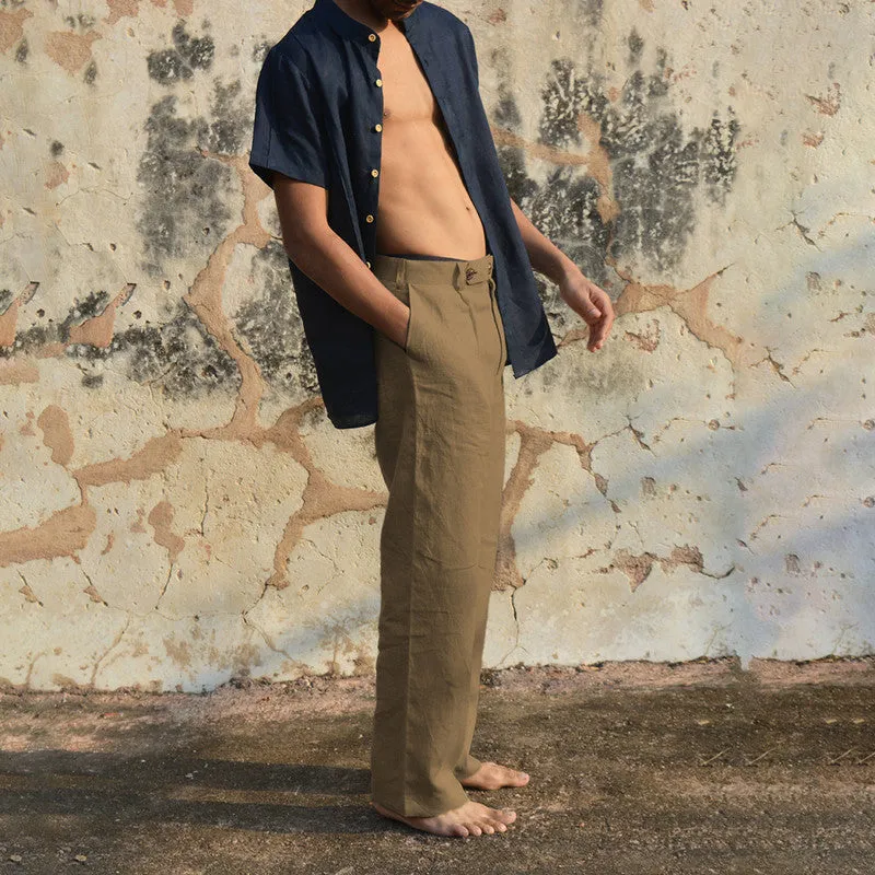 Linen Pants for Men | Brown