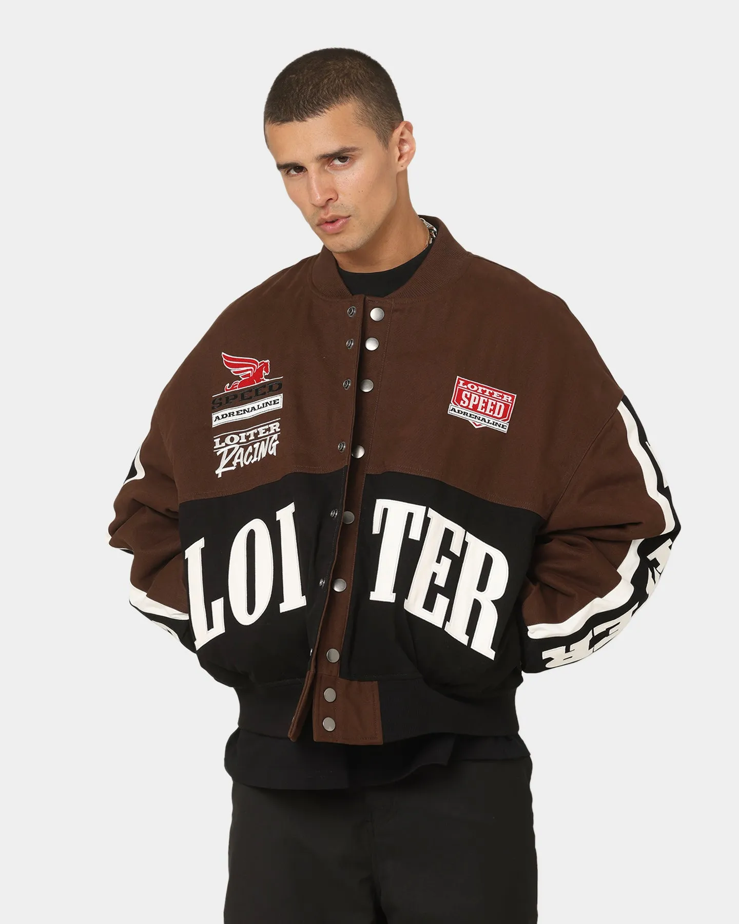 Loiter Motor Sport Jacket Brown