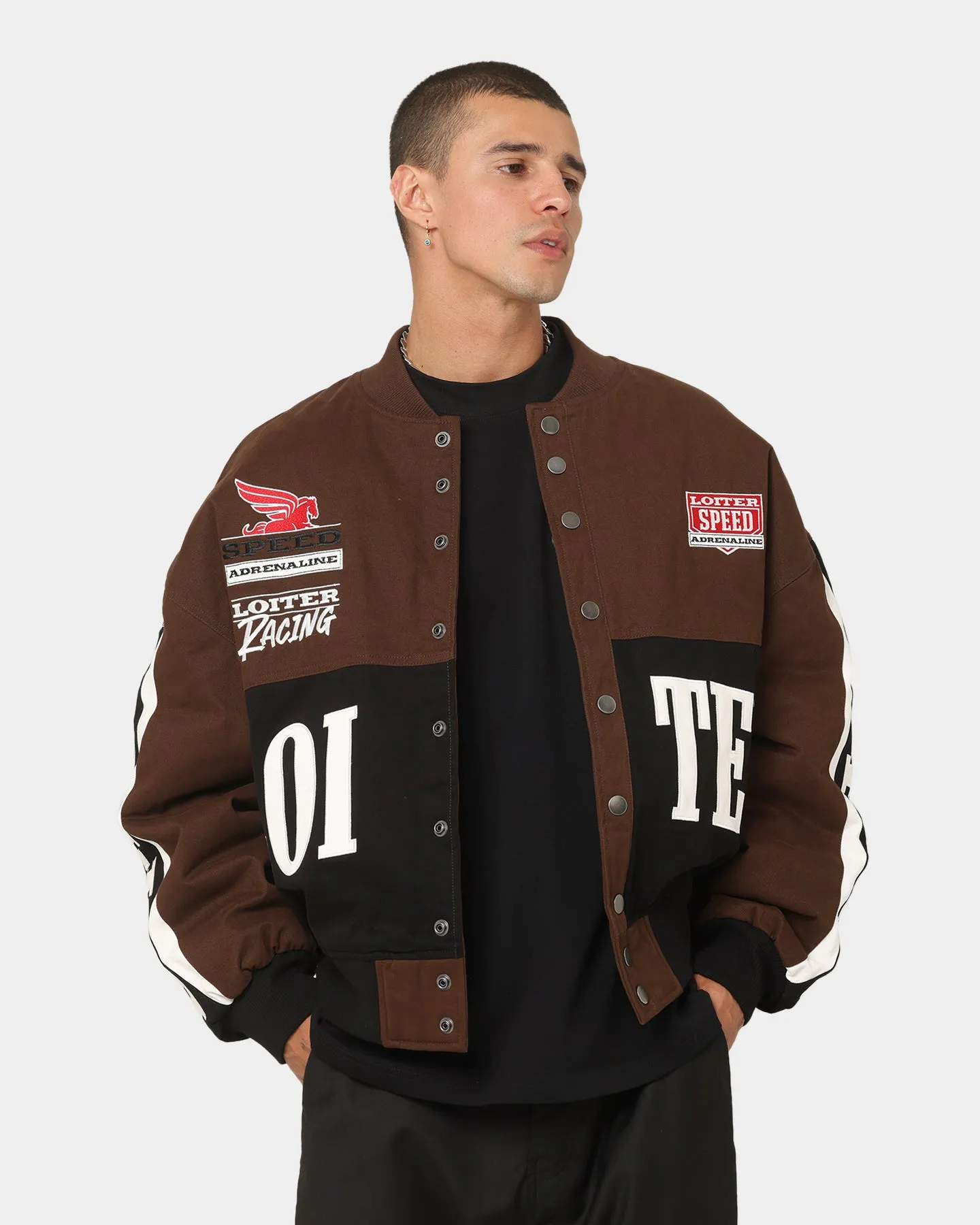 Loiter Motor Sport Jacket Brown