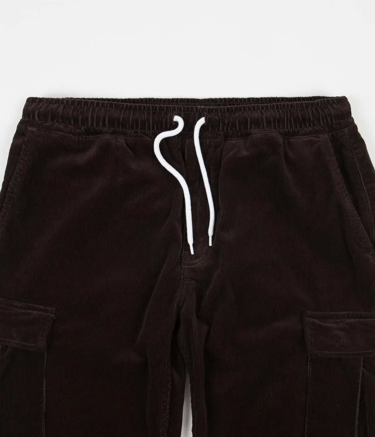 Magenta Corduroy Comfy Cargo Pants - Brown