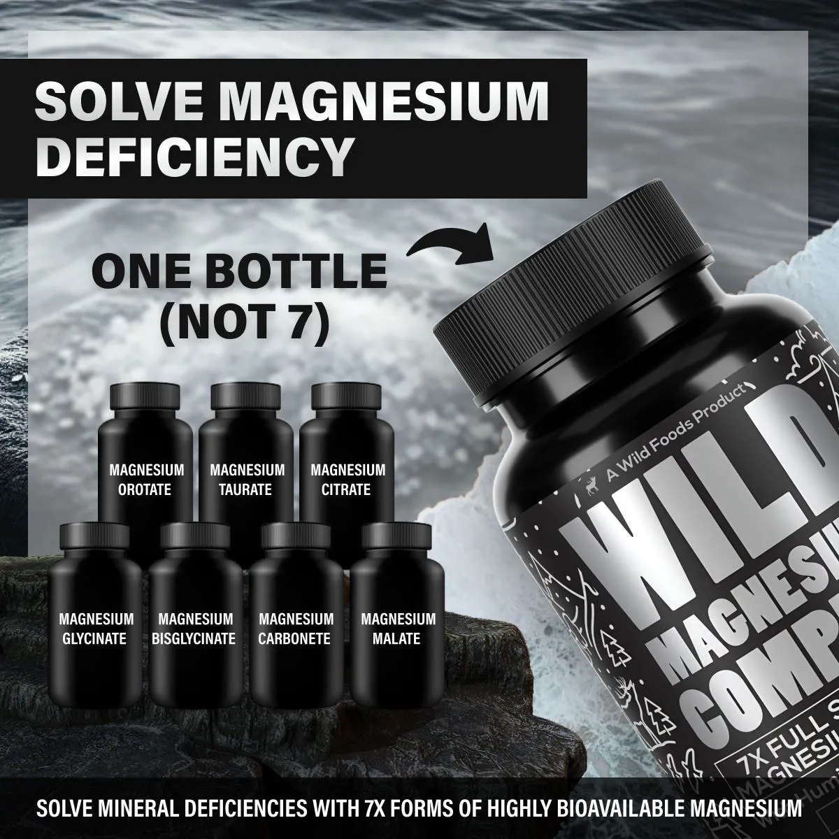 Magnesium Complex, 30 servings - 7x Forms, Overall Health Support