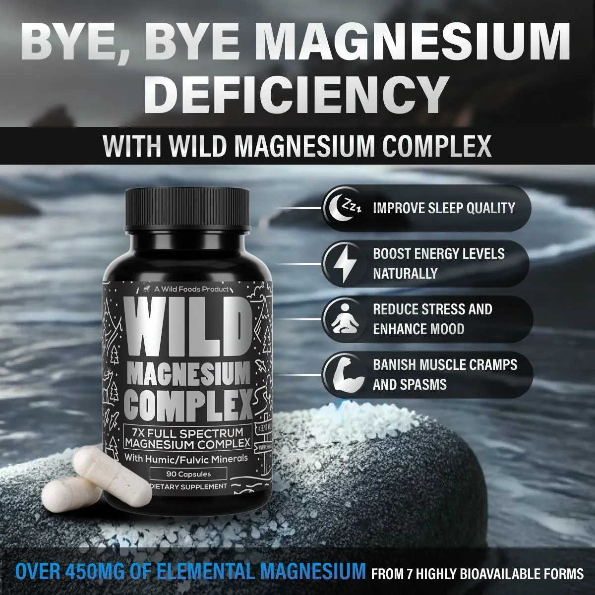 Magnesium Complex, 30 servings - 7x Forms, Overall Health Support