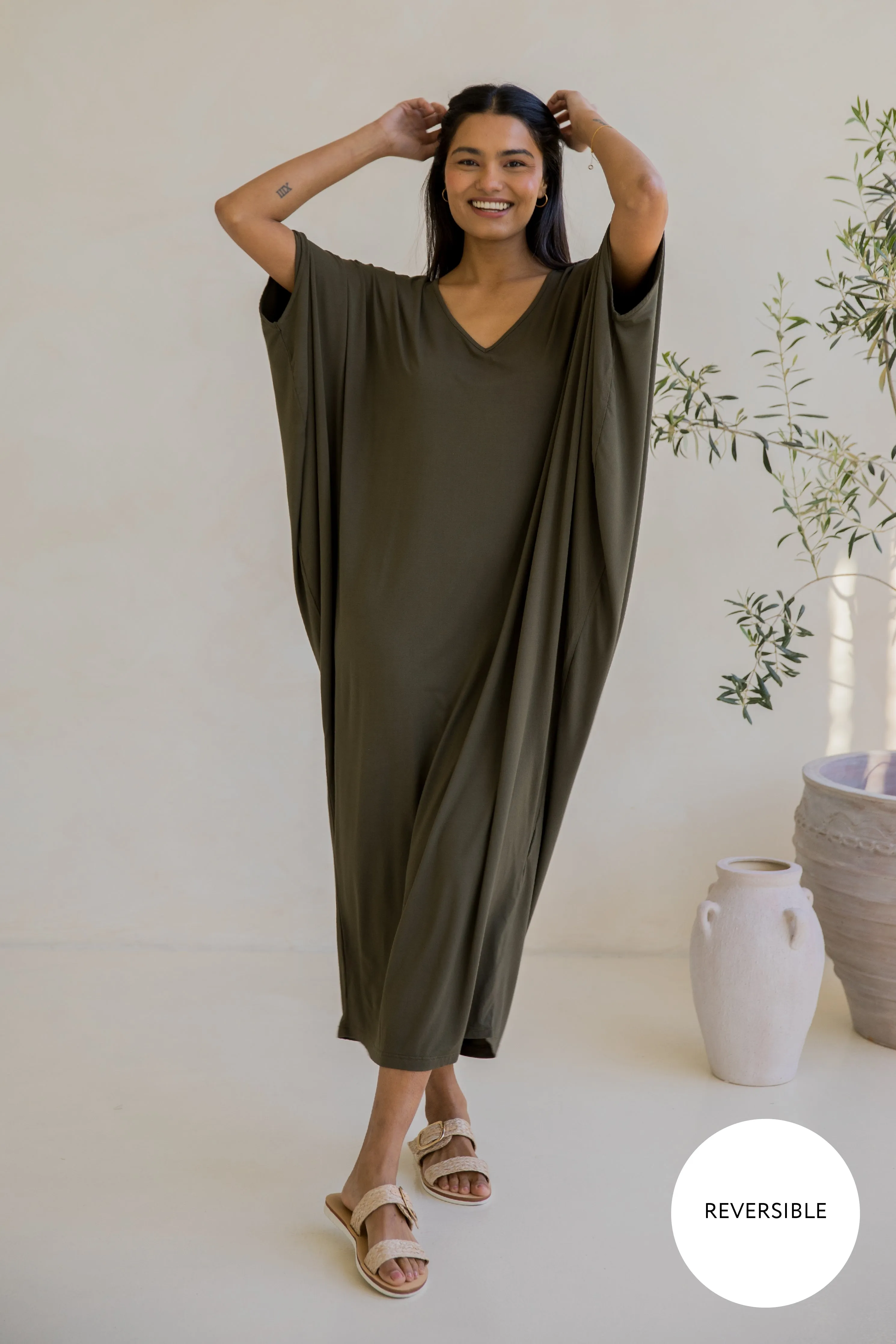 Maxi Miracle Dress | Moss Green