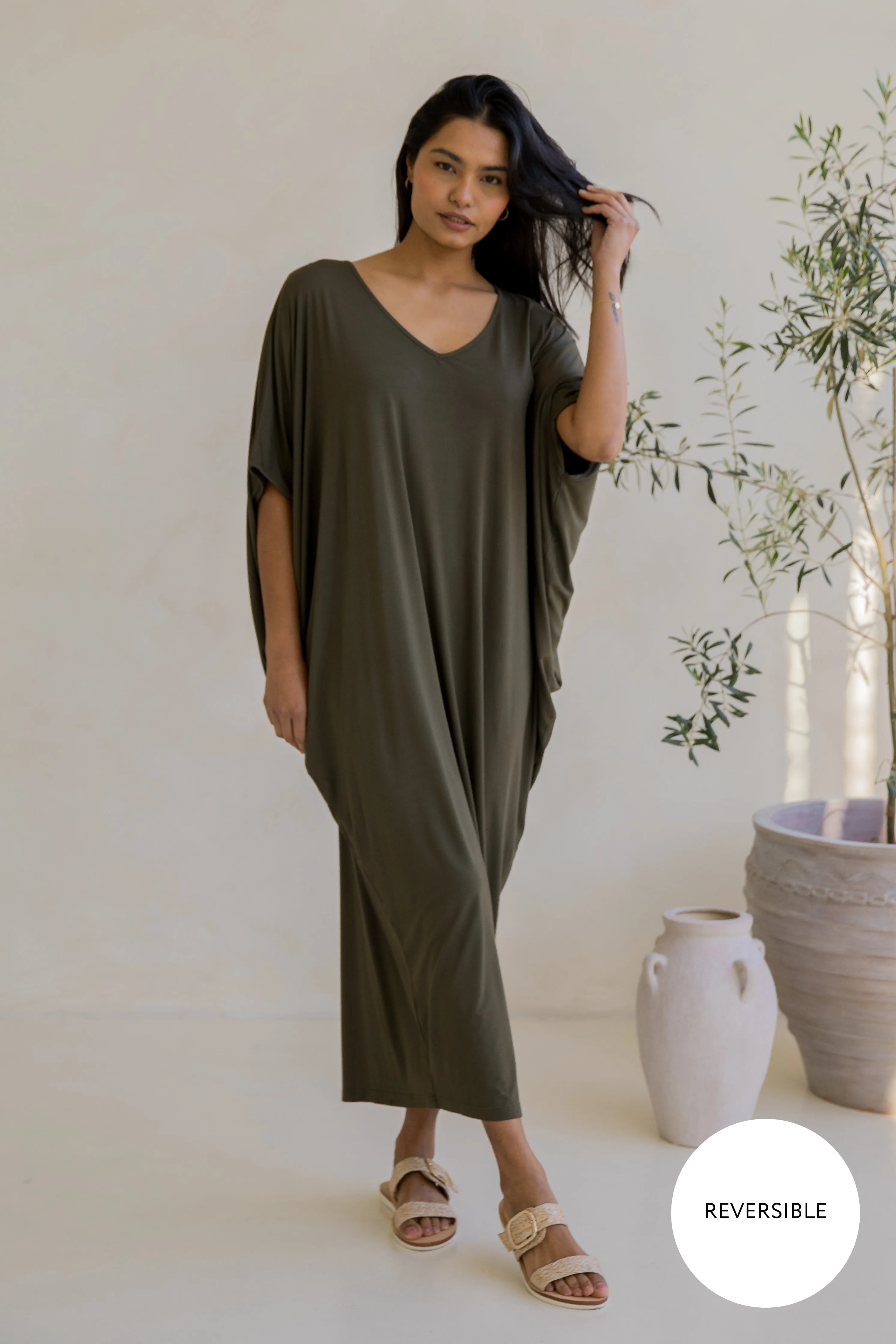 Maxi Miracle Dress | Moss Green