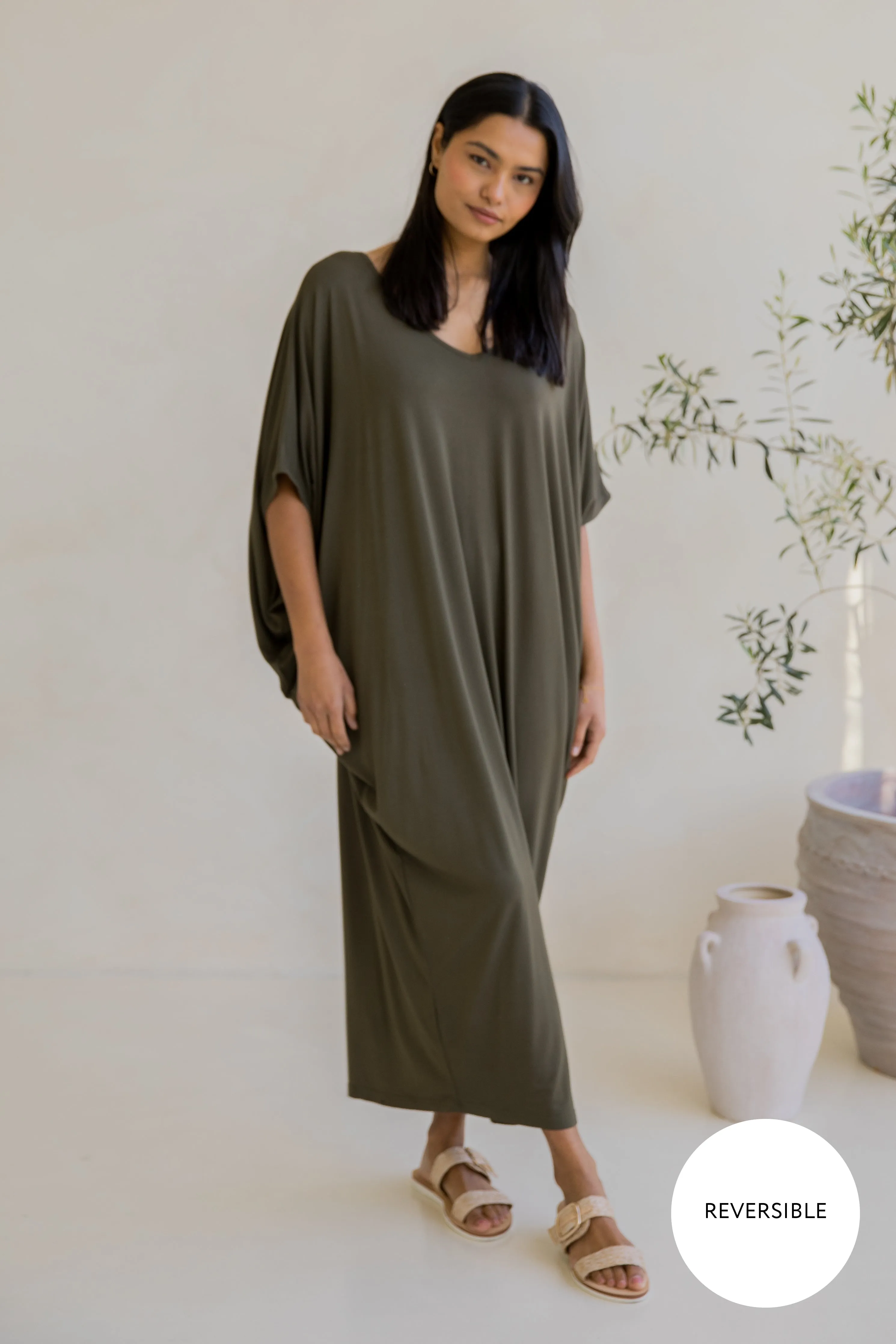 Maxi Miracle Dress | Moss Green