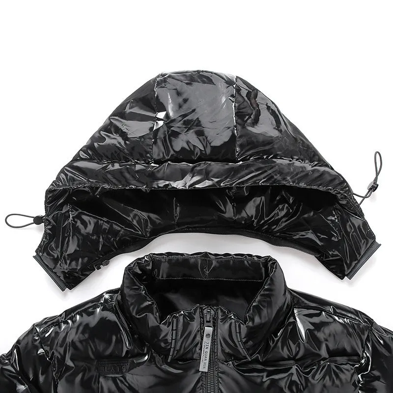 Men Hooded Parka Windbreaker Fashion Warm