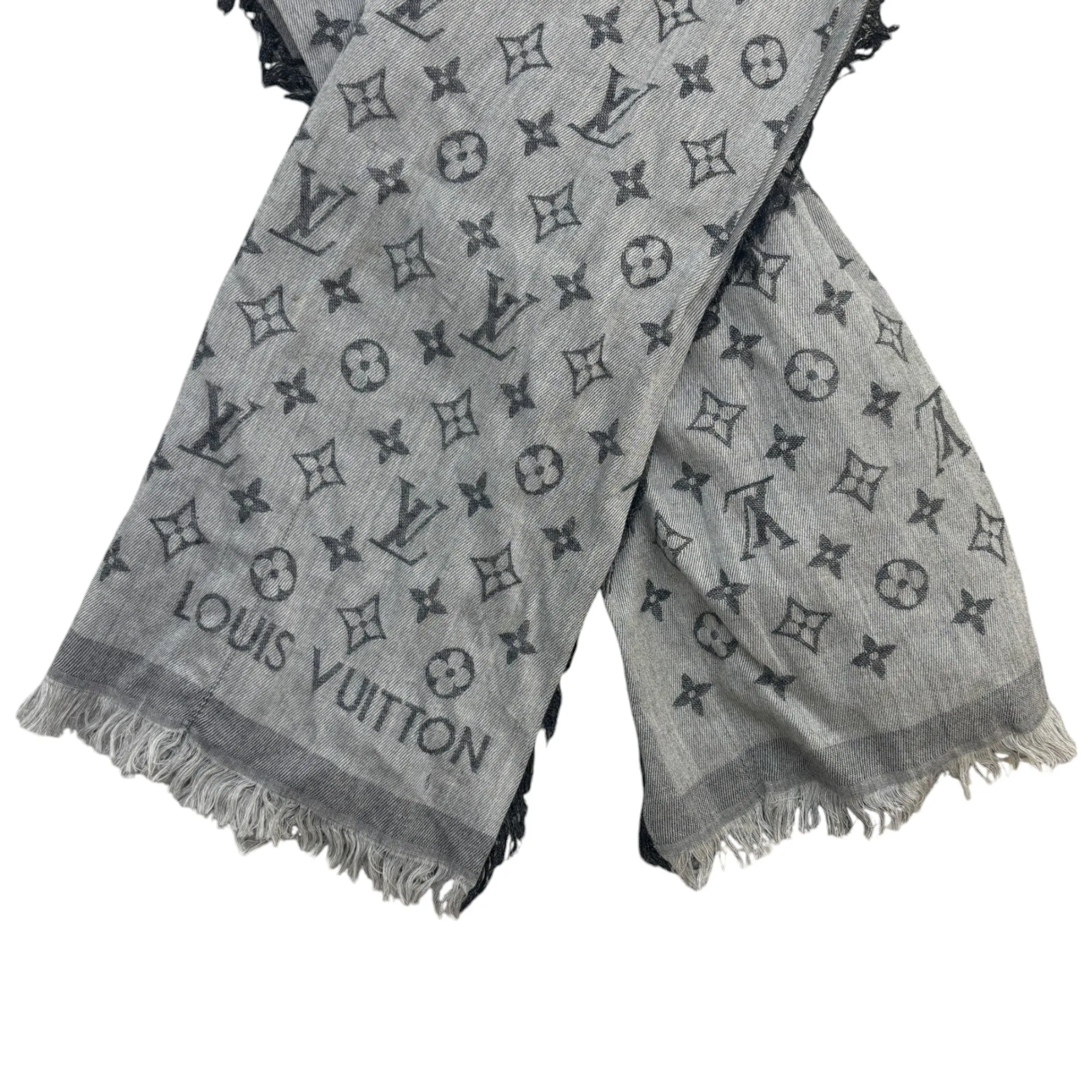 Men's Monogram Scarf Grey