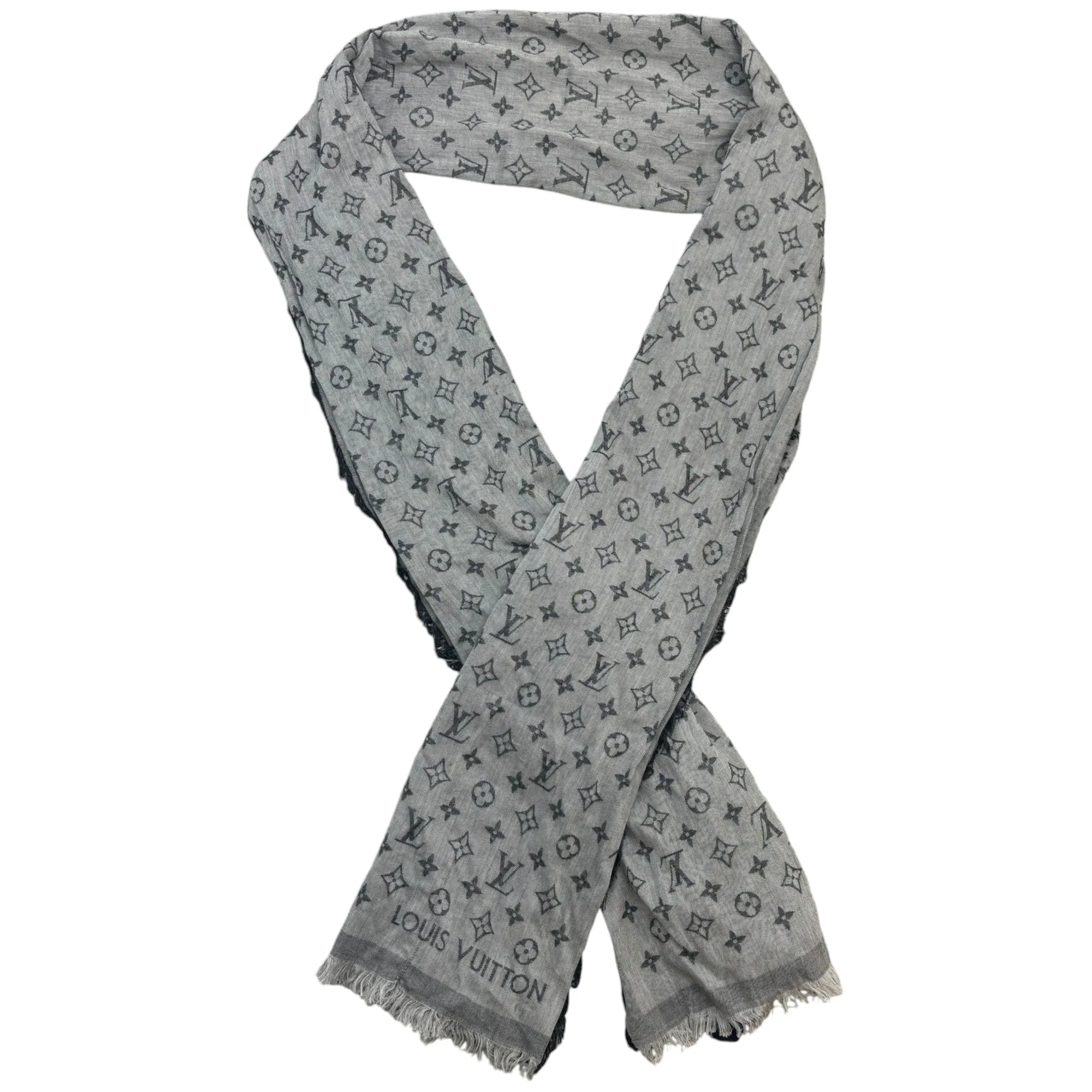 Men's Monogram Scarf Grey