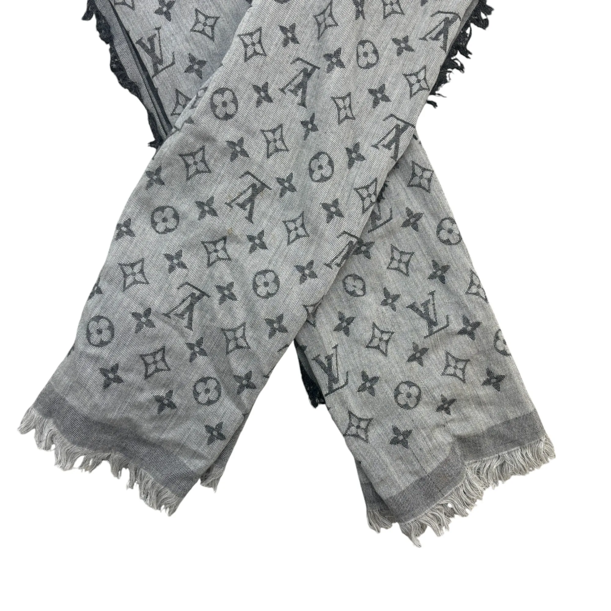 Men's Monogram Scarf Grey